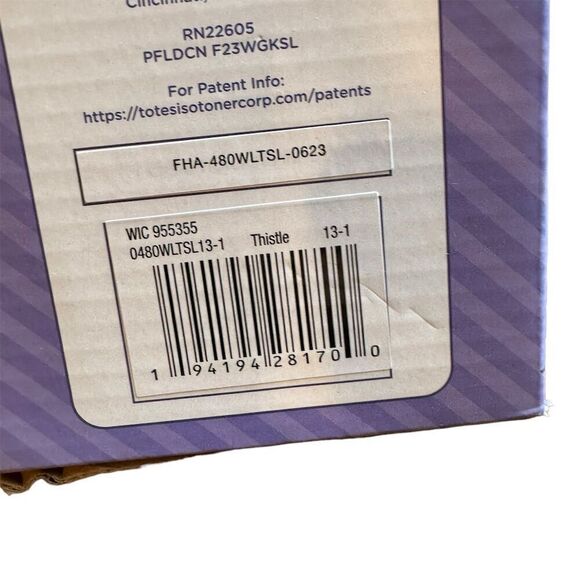 Totes Toasties Kids' Teddy Bear  Purple Fleece Slippers MD Size 13-1 - Picture 2 of 14